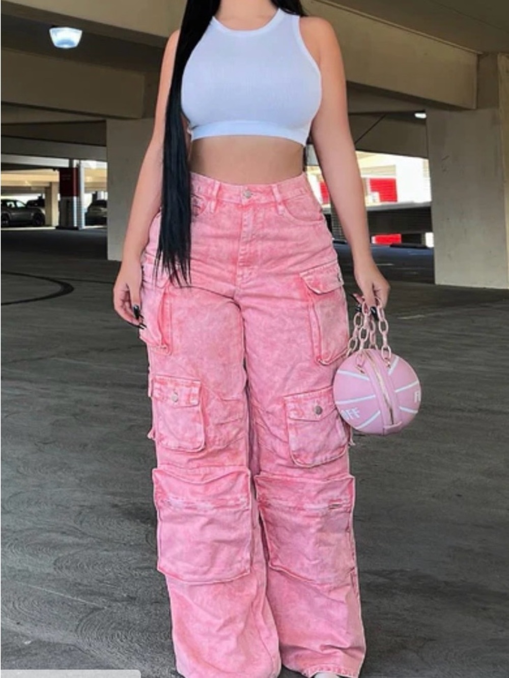 Lily High Rise Cargo Jeans